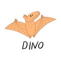 Funny cartoon dino